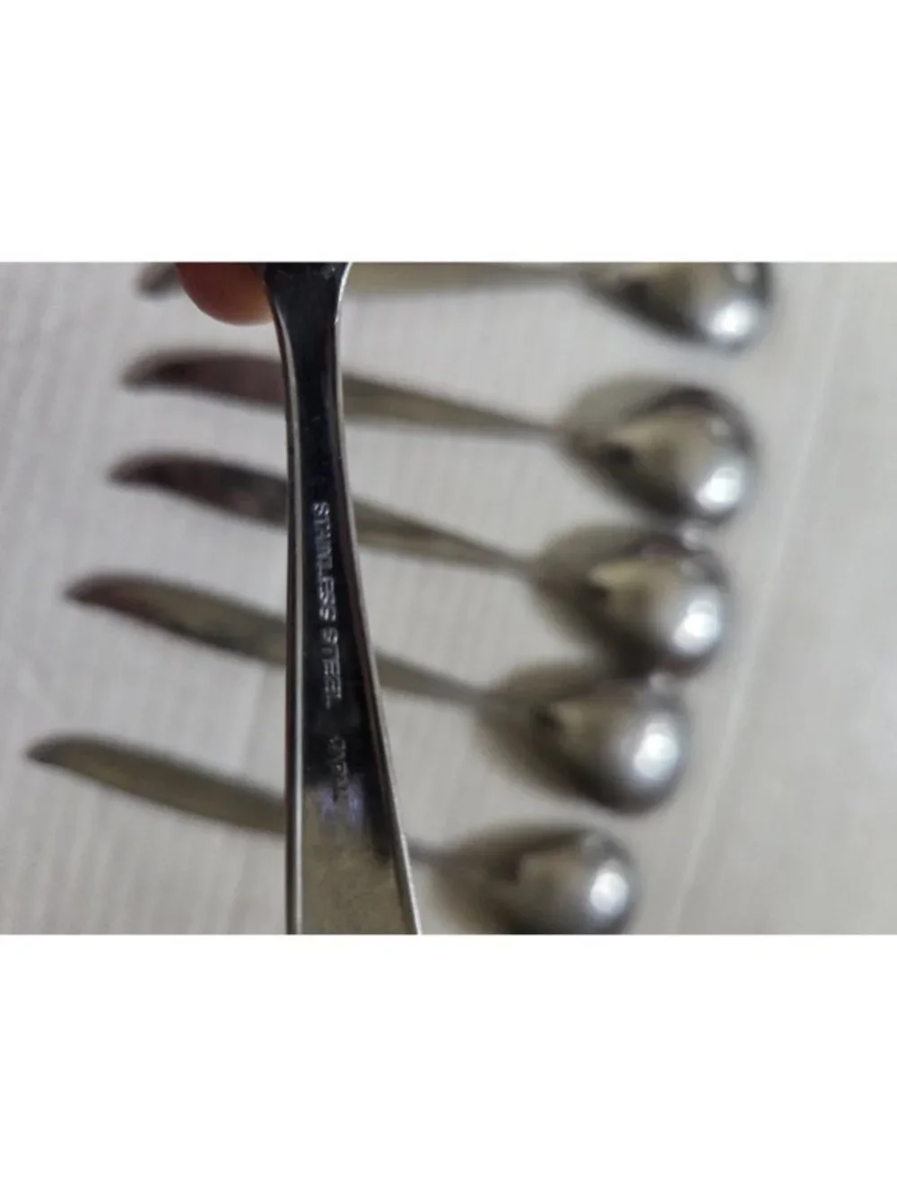 STARETTE Stainless Set of 6 Soup Spoons 7-1/4” Japan Atomic MCM